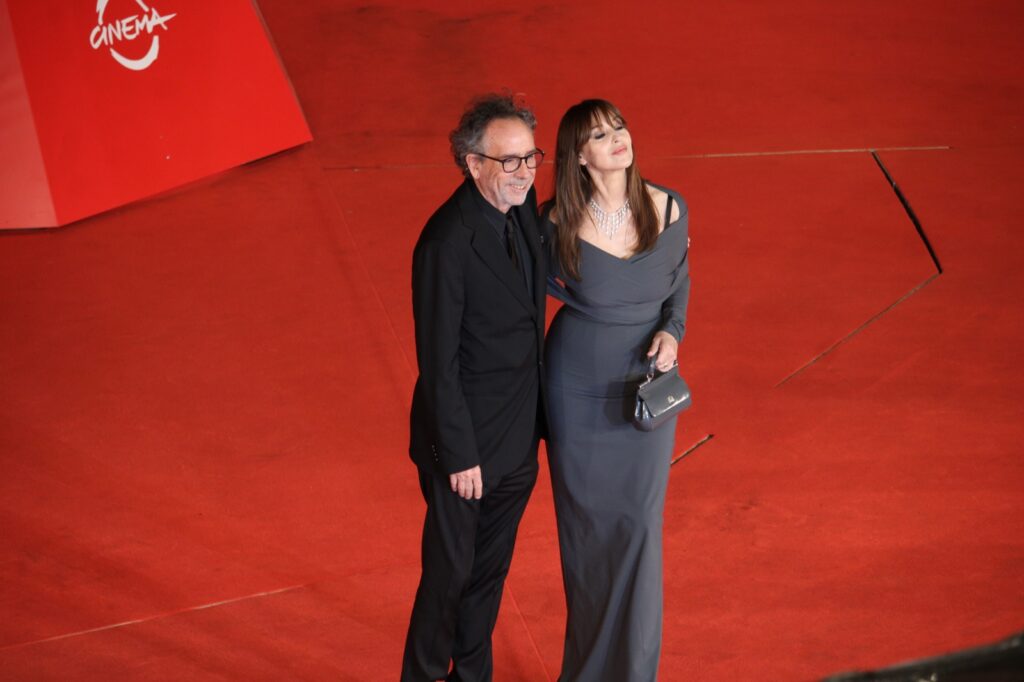 Mónica Bellucci y Tim Burton en Festival de Cine de Roma