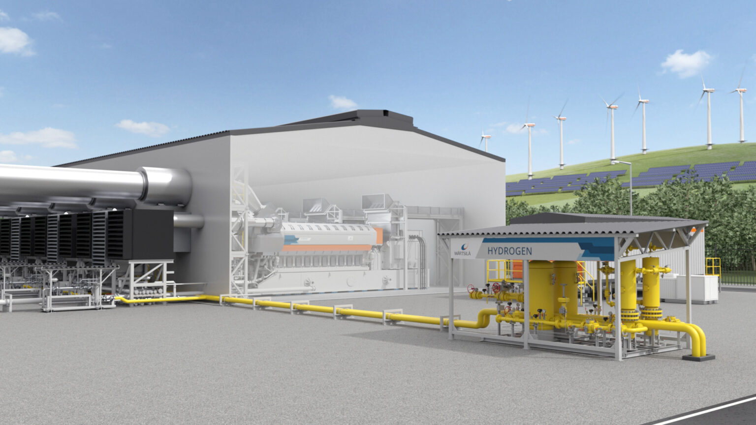 energía con motor de hidrógeno_Hydrogen power plant 1