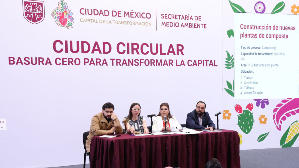 La CDMX lanzó la estrategia Ciudad Circular, con inversión de 405 mdp para nuevas plantas de composta y programas de separación de residuos.