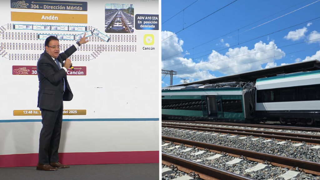 La FGR abrió una investigación por el incidente del Tren Maya en la estación Izamal, donde el tren 304 tuvo una anomalía en el cambio de vía.