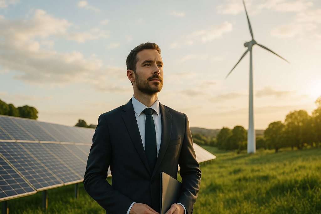 La Comisión Europea demanda a todos los estados miembros por incumplir la ley de edificios cero emisiones Edificio moderno con paneles solares y arquitectura sostenible, representando la transición a emisiones cero